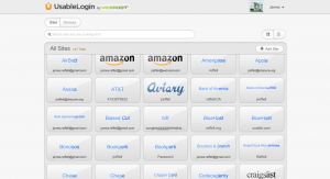 UsableLogin site list screen